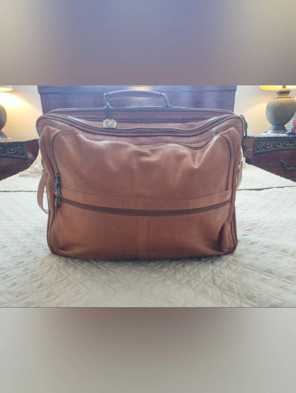 Piel Leather Vintage Colombian Duffel Travel Overnight Bag Weekender Early 90s